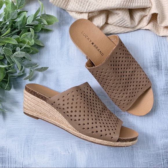 Lucky Brand Shoes - LUCKY BRAND Jemya Perforated Leather Mules